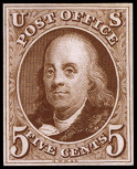 Scott-no.1_1847-5cent_Ben-Franklin